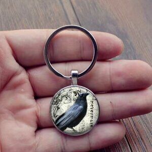 Raven Keychain with Nevermore